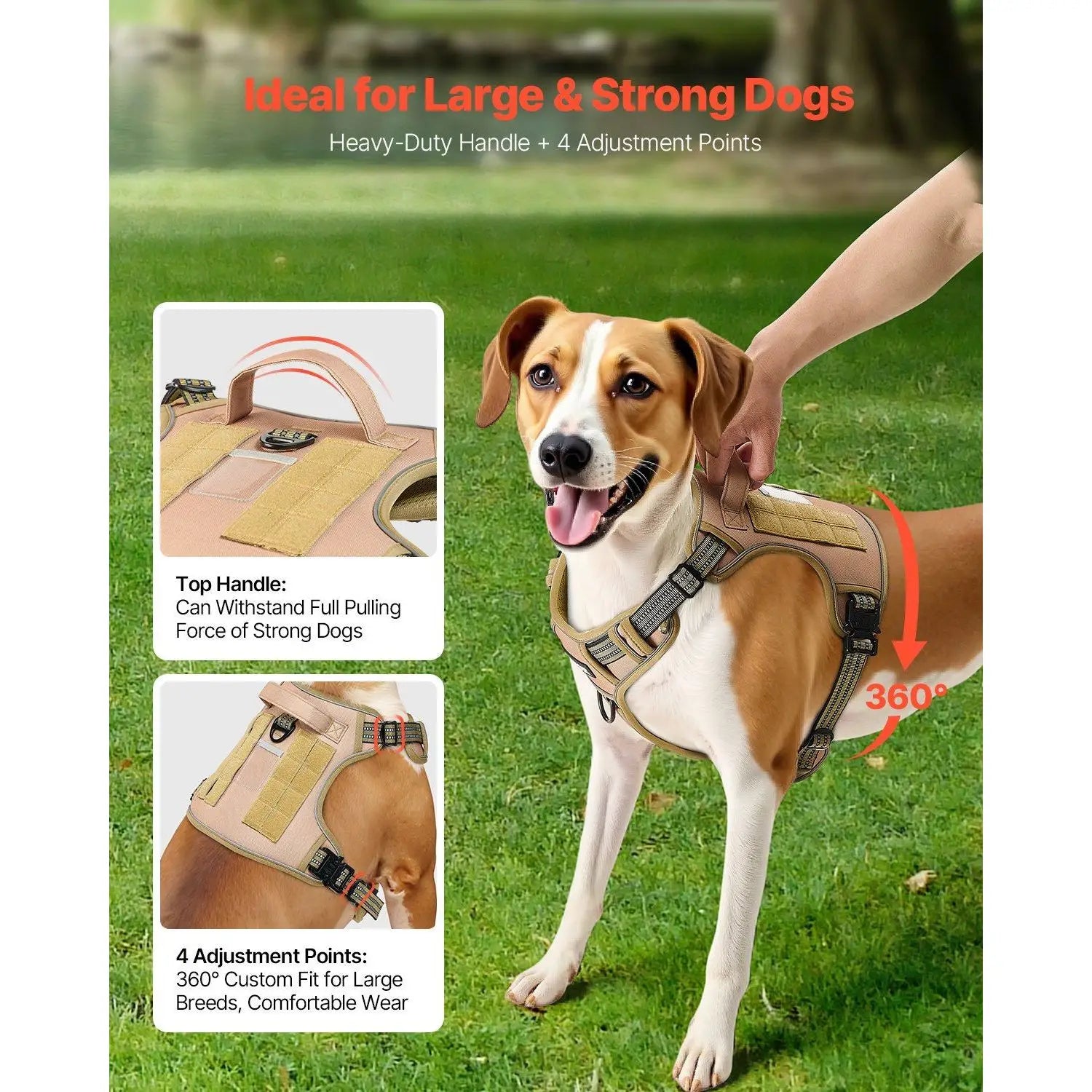 Premium No-Pull Dog Harness – Heavy Duty for Medium & Large Dogs