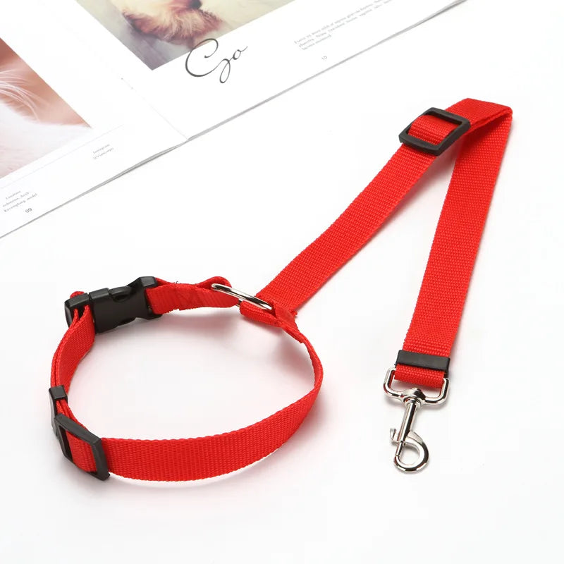 Pet Car Safety Belt – 2-in-1 Adjustable Seat Belt for Dogs & Cats