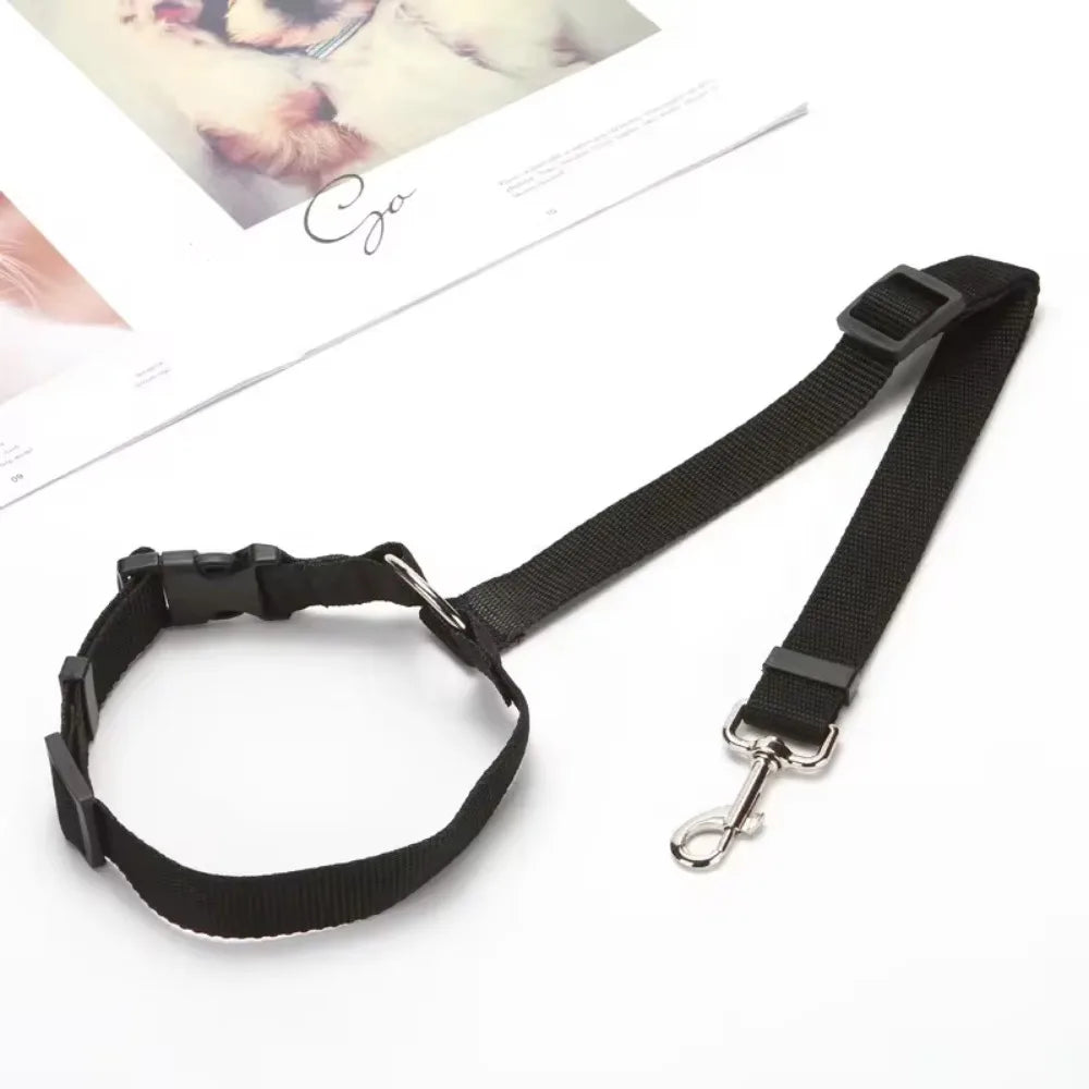 Pet Car Safety Belt – 2-in-1 Adjustable Seat Belt for Dogs & Cats