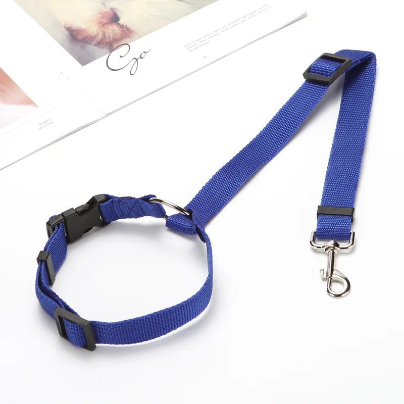 Pet Car Safety Belt – 2-in-1 Adjustable Seat Belt for Dogs & Cats