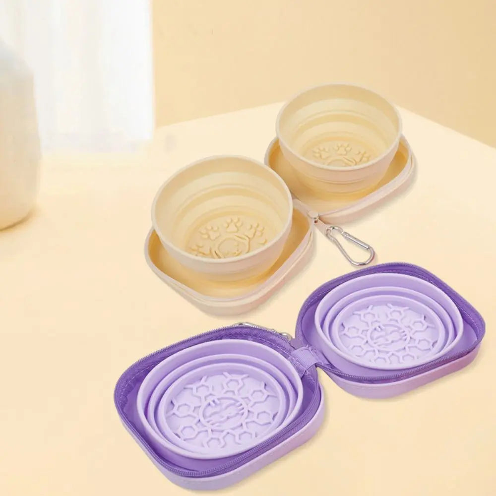 Portable Silicone Folding Pet Bowl – Food & Water on the Go