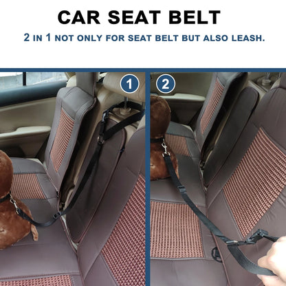 Car Backseat Safety Belt Solid Color Two-in-one Pet