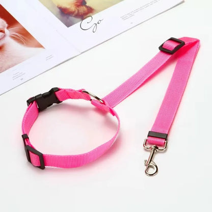 Car Backseat Safety Belt Solid Color Two-in-one Pet