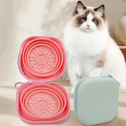 Portable Cat/Dog Silicone Folding Bowl - For Water and Food