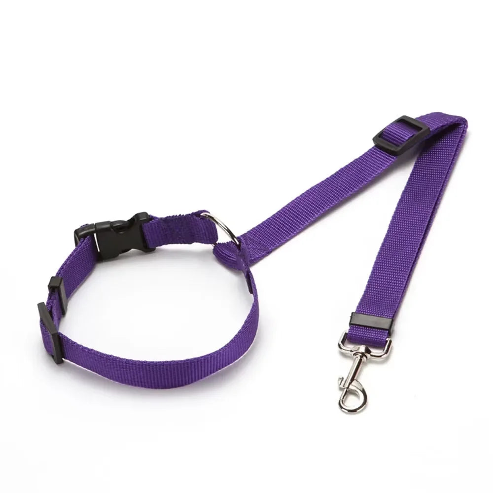 Pet Car Safety Belt – 2-in-1 Adjustable Seat Belt for Dogs & Cats