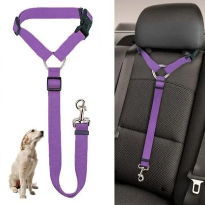 Car Backseat Safety Belt Solid Color Two-in-one Pet