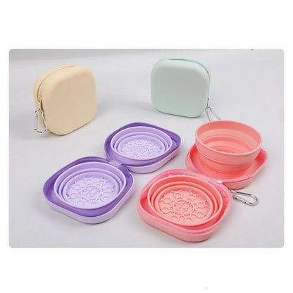 Portable Cat/Dog Silicone Folding Bowl - For Water and Food