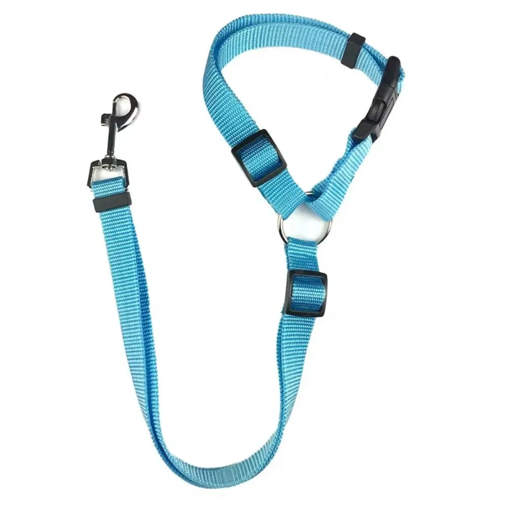Pet Car Safety Belt – 2-in-1 Adjustable Seat Belt for Dogs & Cats