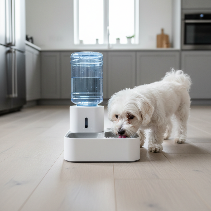 Automatische gravity voer- en drinkdispenser